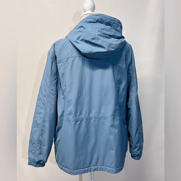 EDDIE BAUER Women's Cadet blue fleece lined windbreaker jacket size XL. - Picture 6 of 12